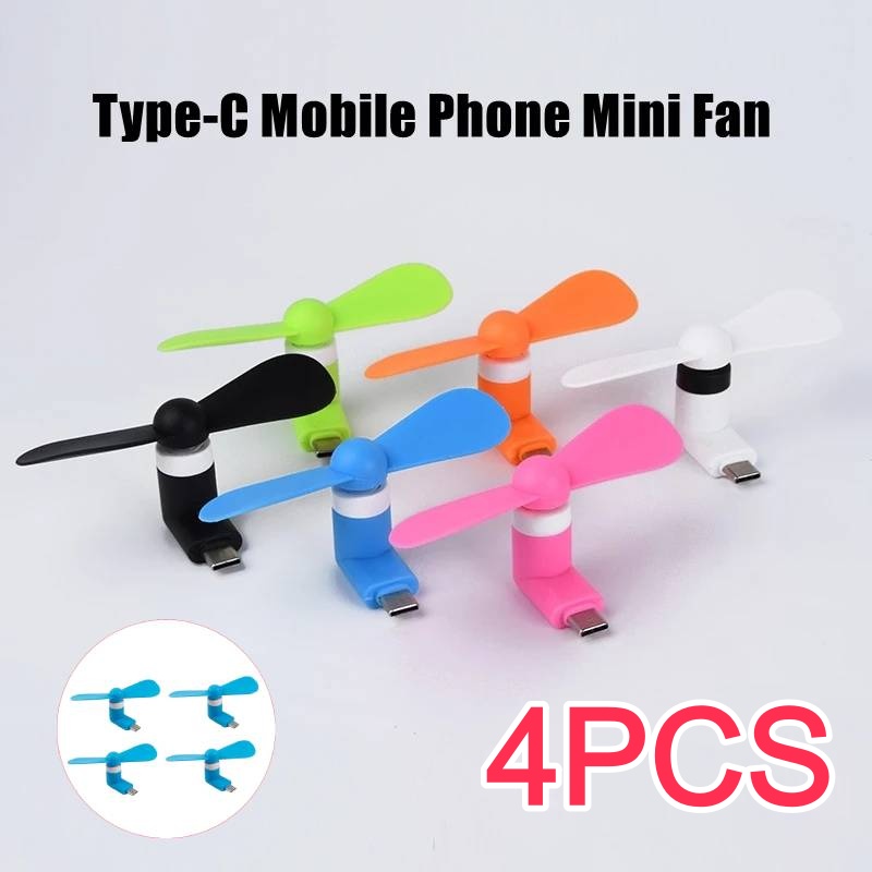 Micro Usb Cable - 4/2/1 Stück Typ-C Mini Tragbarer Mikro-Ventilator,