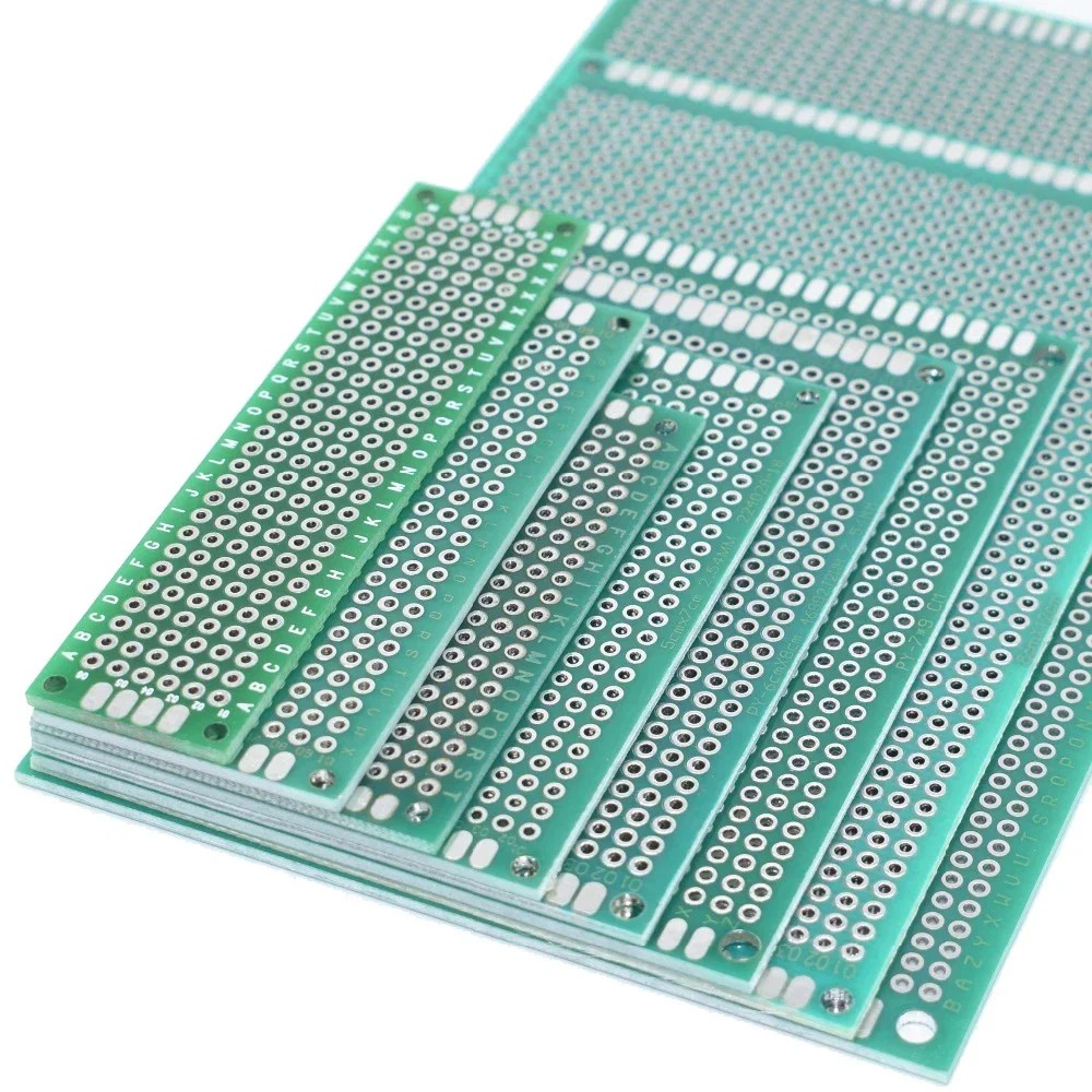 Perfboard - 1/5/10 Stück PCB-Prototypenplatine Grün 2x8/3x7/4x6/5x7/7x9/12/9x15cm Einseitige