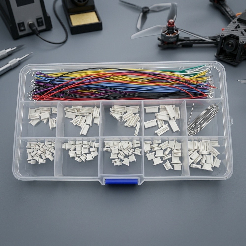 Jumper Wire Kit - SH 1,0-mm-Stecker-Sortiment-Set, 2P-10P-Gehäuse mit Metall-Crimp-Klemmen, vorgecrimpte