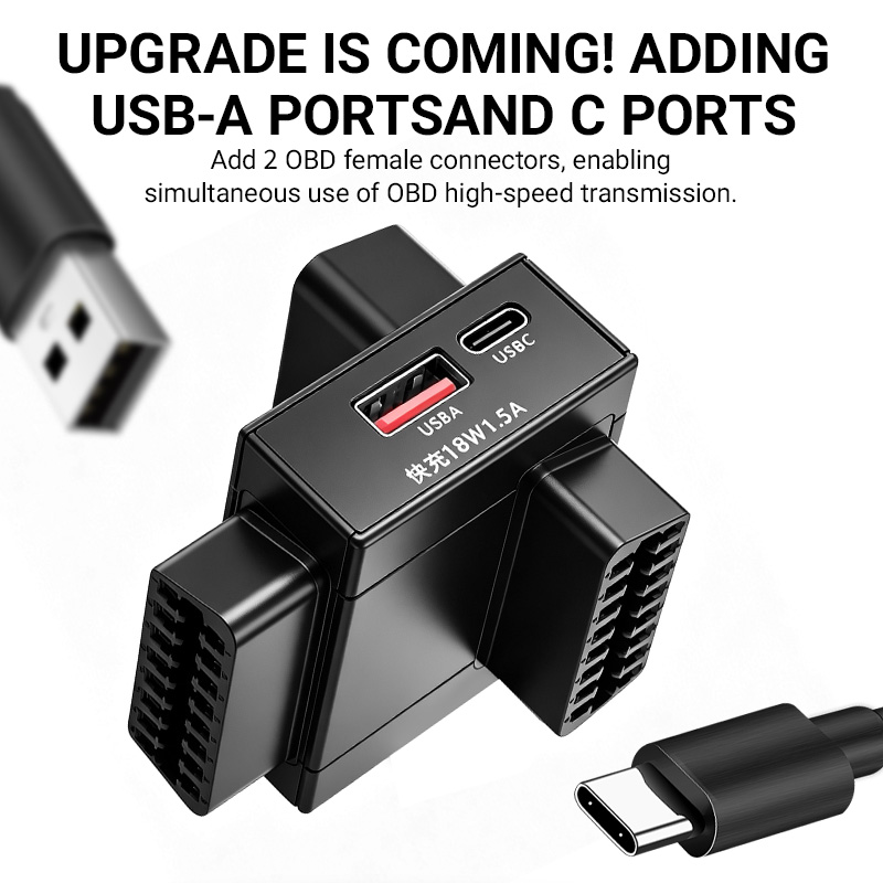 OBD2-Splitter-Adapter 1 zu 2 m – Usb C Cable Bewertung und Preis