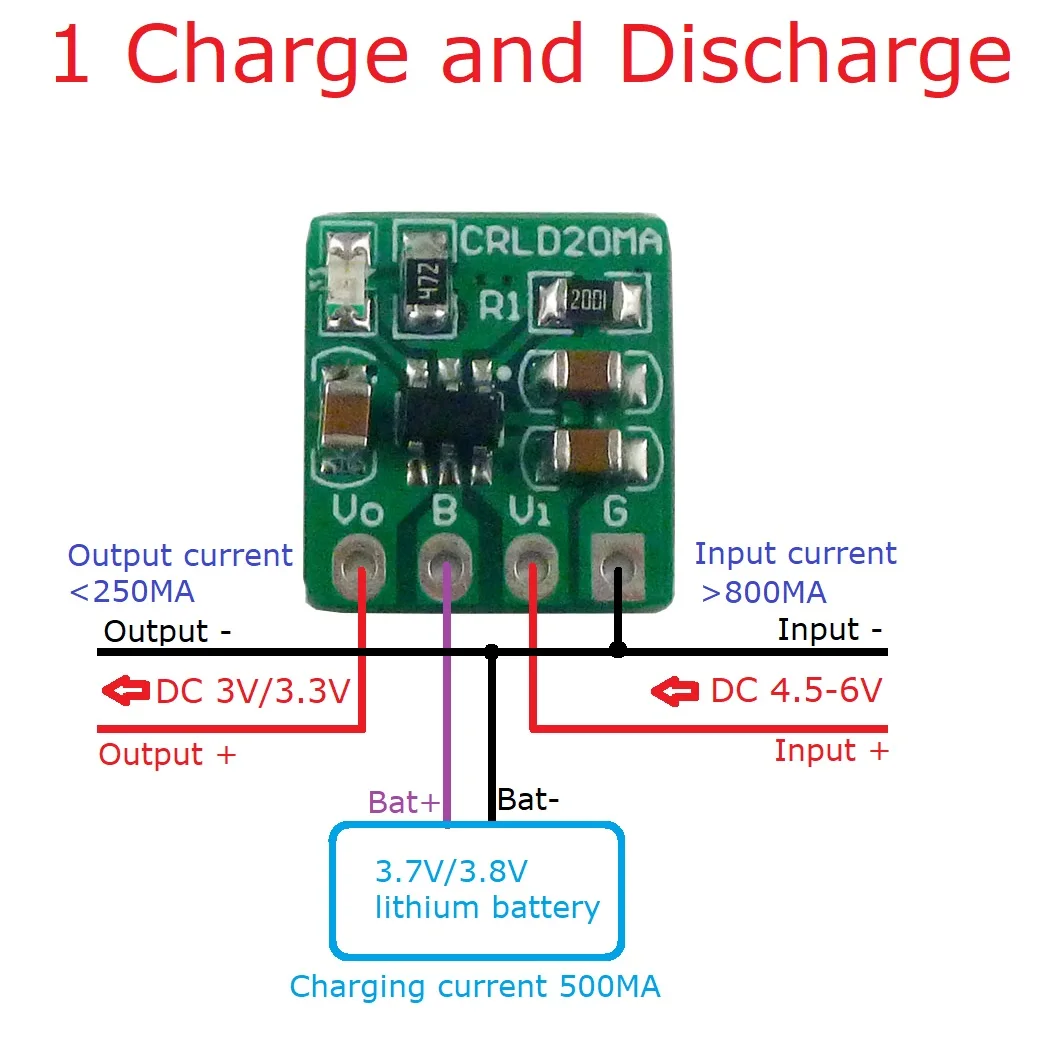 5X CRLD20MA Mini 2-in-1 3,7V 3 – Li Ion Charger Module Bewertung und Preis