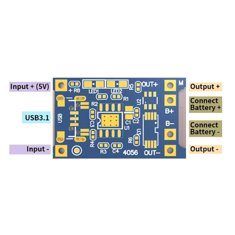 1-100PCS Typ-c USB 5V 1A 18650 – Tp4056 Module Bewertung und Preis