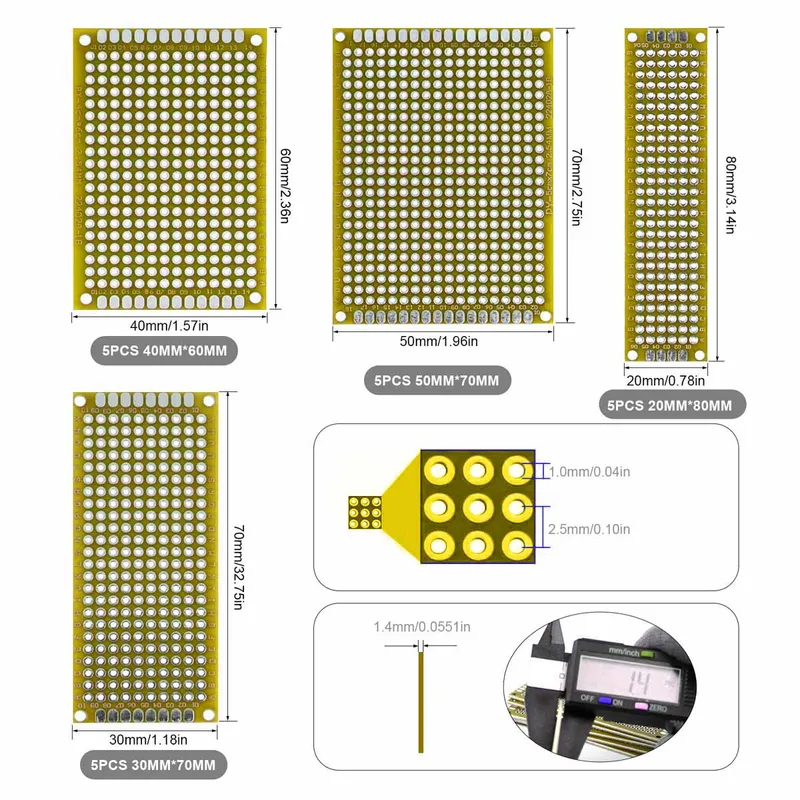 20 teile/los PCB Prototype Boa – Pcb Prototyping Board Bewertung und Preis